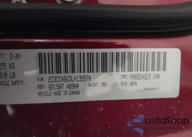 2C3CDXBG3LH139970: 43982949