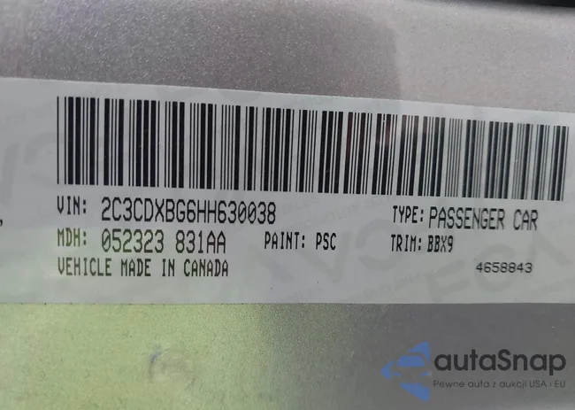 2C3CDXBG6HH630038: 43982992