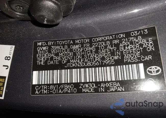 JTDKN3DU8D5617955: 43983044