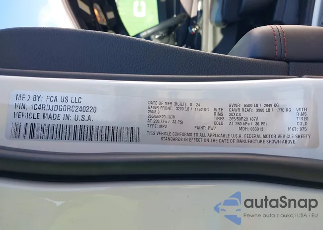 1C4RDJDG0RC240220: 43983225