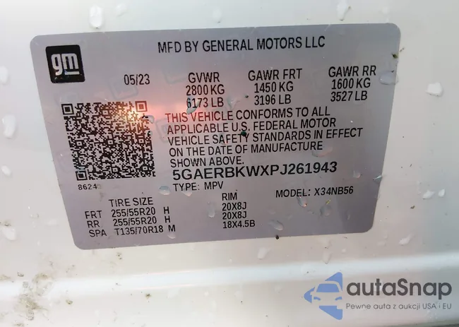 5GAERBKWXPJ261943: 43983248