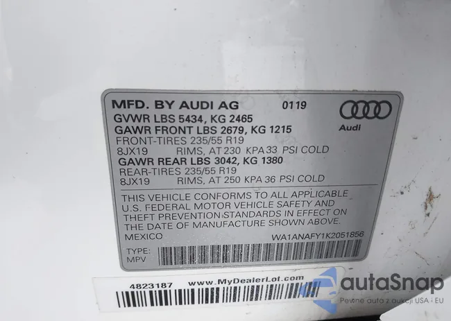 WA1ANAFY1K2051856: 43982298