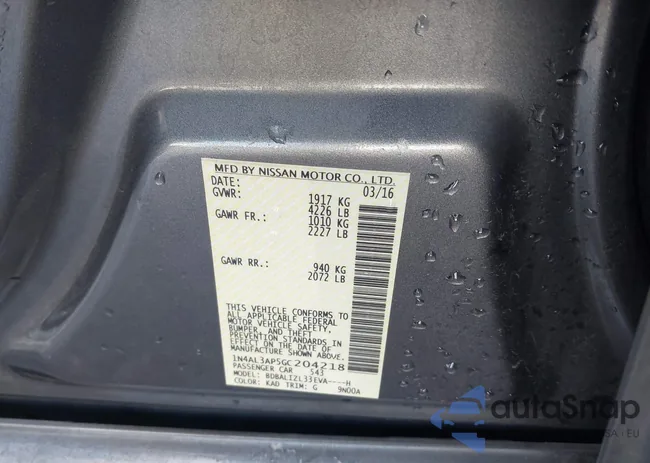 1N4AL3AP5GC204218: 43982333