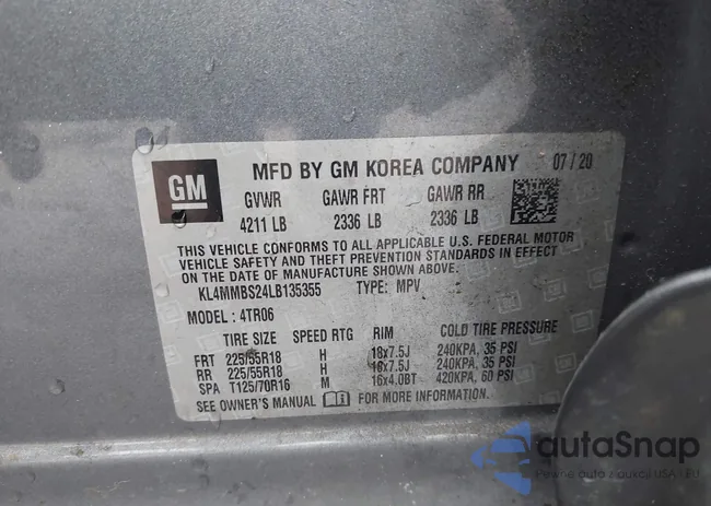 KL4MMBS24LB135355: 43982425