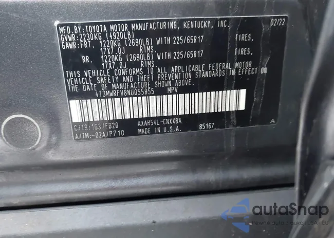 4T3MWRFV8NU055855: 43982466