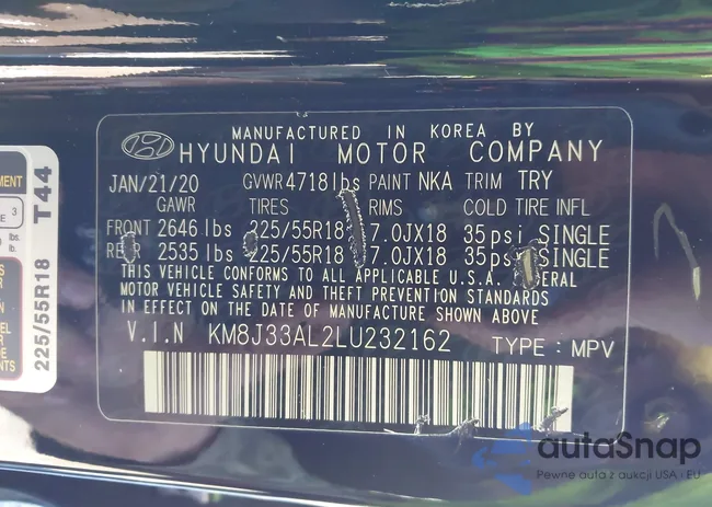 KM8J33AL2LU232162: 43982592