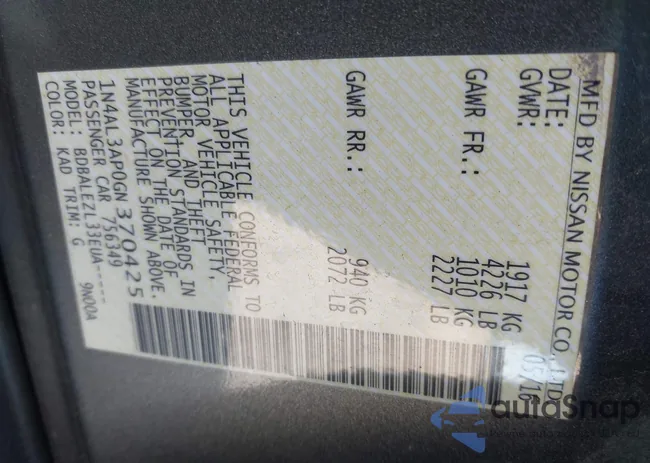 1N4AL3AP0GN370425: 43983702