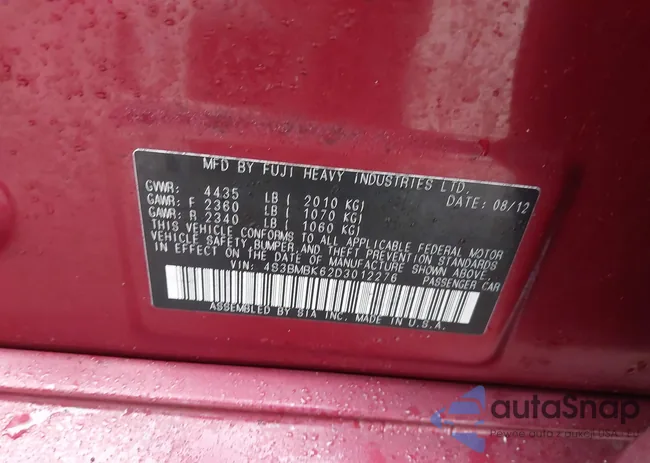 4S3BMBK62D3012276: 43983710