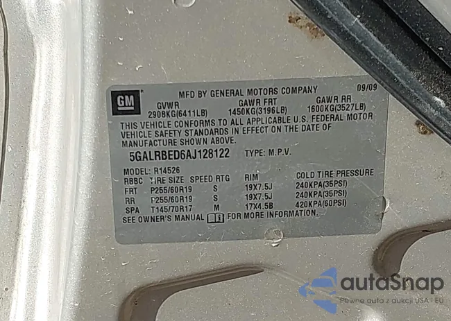 5GALRBED6AJ128122: 43983789