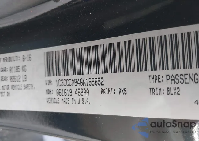 1C3CCCAB4GN195852: 43983802