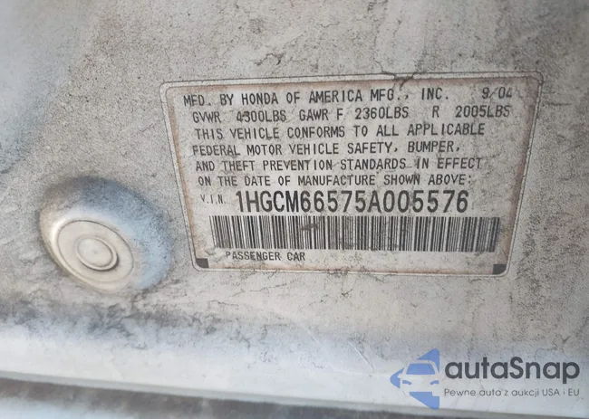 1HGCM66575A005576: 43983853