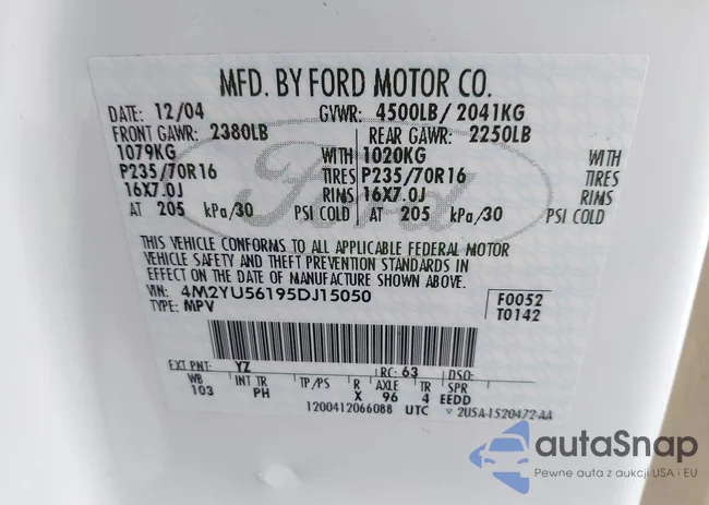 4M2YU56195DJ15050: 43983978