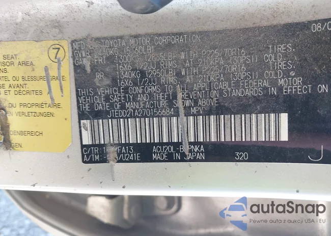 JTEDD21A270156684: 43983993