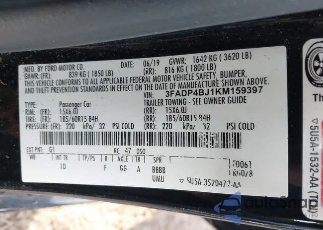 3FADP4BJ1KM159397: 43983479