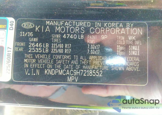 KNDPMCAC9H7218552: 43983516