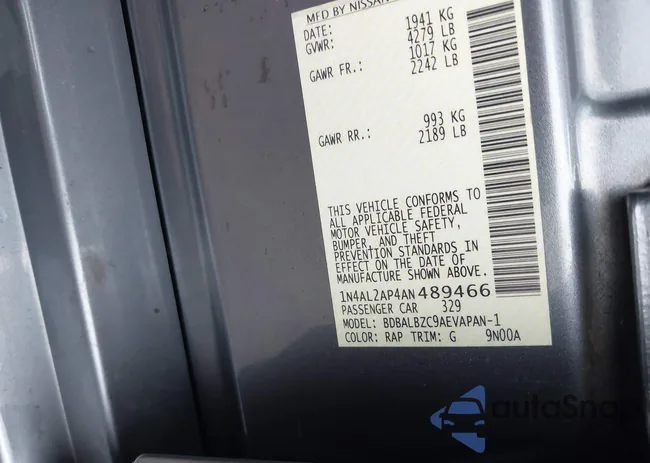 1N4AL2AP4AN489466: 43983515