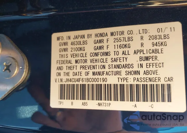 JH4CU4F61BC000190: 43983658