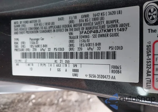 3FADP4BJ7KM111497: 43983689