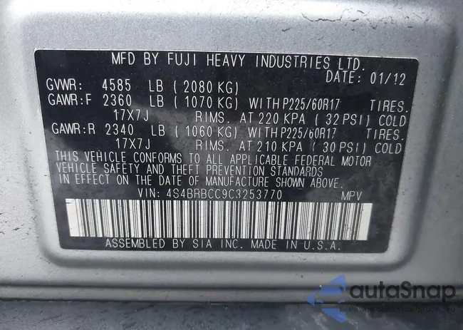 4S4BRBCC9C3253770: 43984718