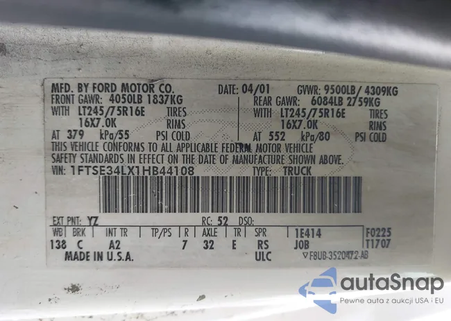 1FTSE34LX1HB44108: 43984720