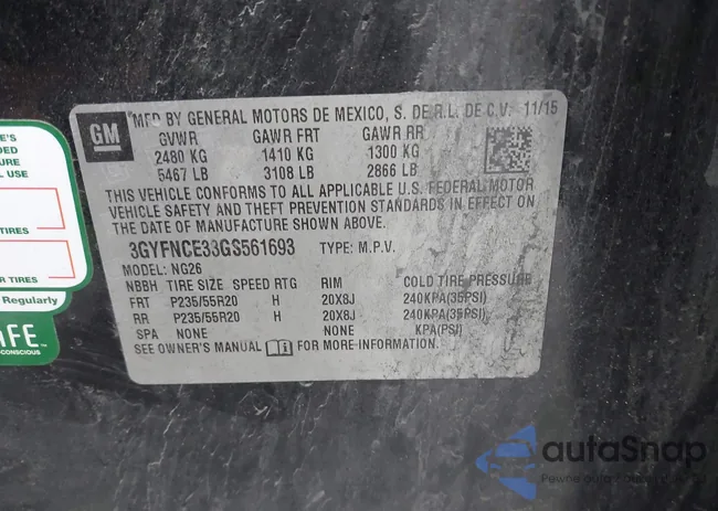 3GYFNCE33GS561693: 43984848