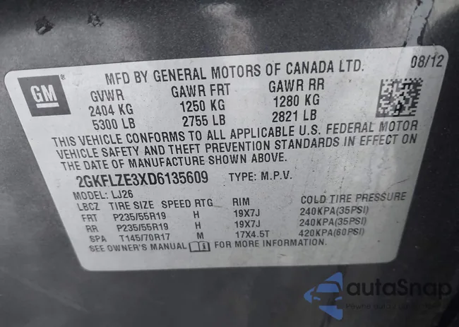 2GKFLZE3XD6135609: 43984853