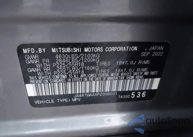 JA4ATWAAXPZ008001: 43984885