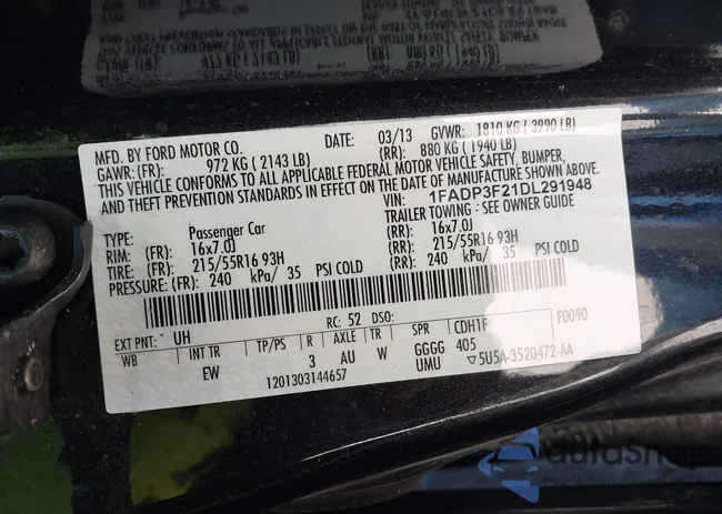 1FADP3F21DL291948: 43984919