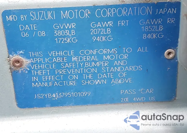 JS2YB413795101099: 43985072