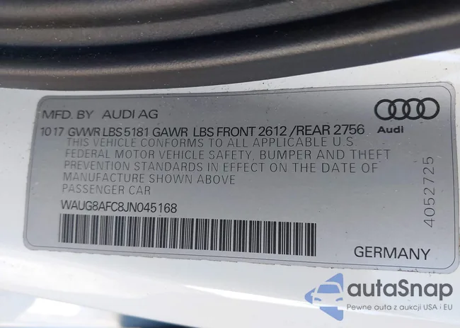 WAUG8AFC8JN045168: 43985130