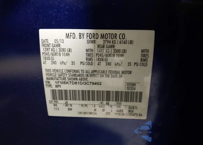 1FM5K7D81DGC79492: 43985171