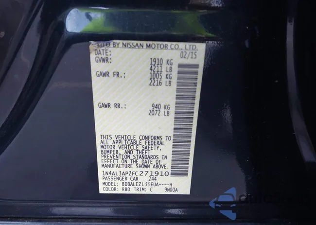 1N4AL3AP2FC271910: 43984300