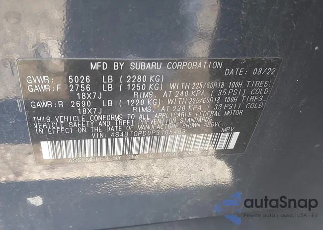 4S4BTGPD0P3105403: 43984360