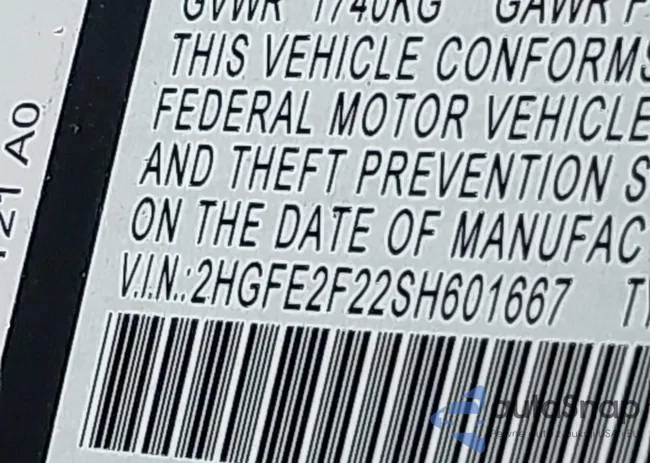 2HGFE2F22SH601667: 43984370