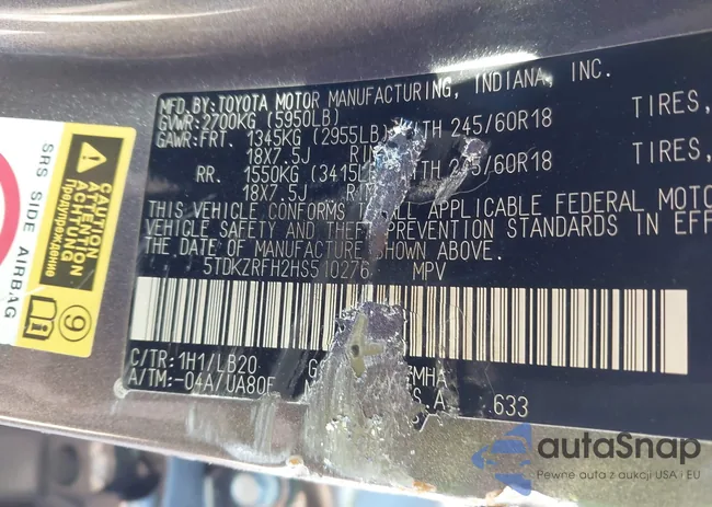 5TDKZRFH2HS510276: 43984449