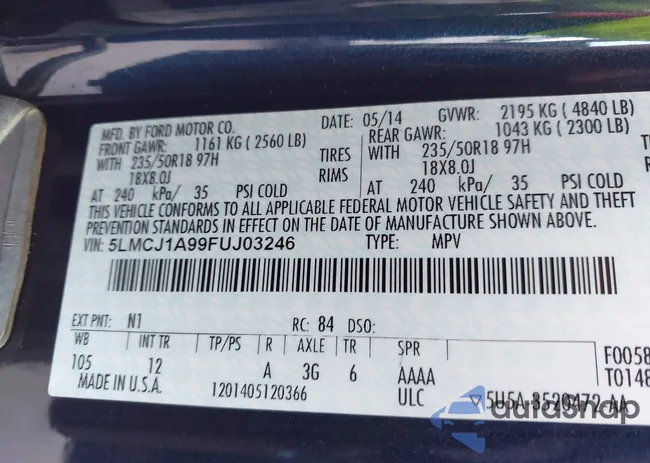 5LMCJ1A99FUJ03246: 43984562