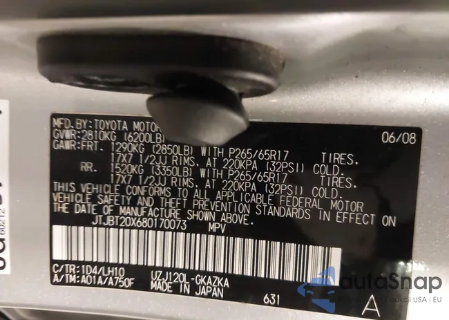 JTJBT20X680170073: 43984628