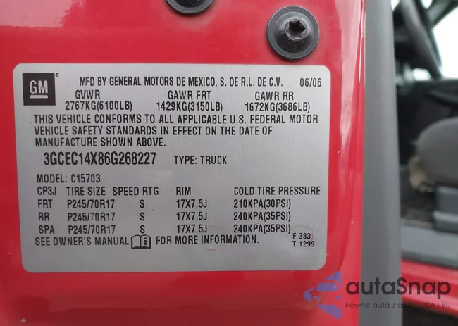 3GCEC14X86G268227: 43984634