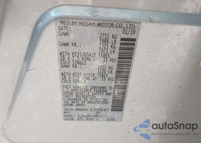 5N1DL0MN9KC550647: 43984657