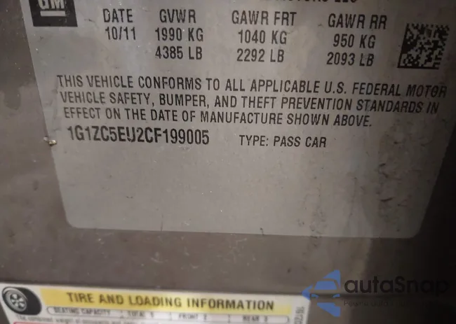 1G1ZC5EU2CF199005: 43985692