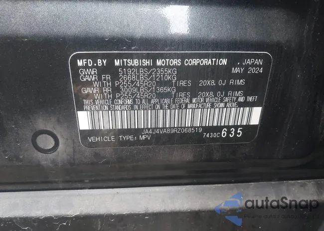 JA4ARUAU1RU010314: 43985723