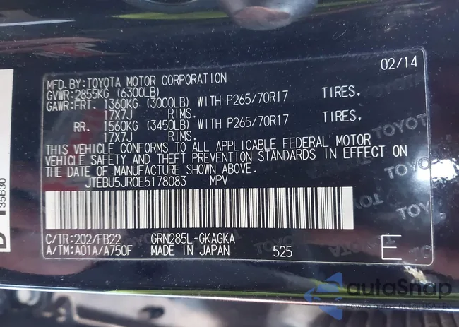 JTEBU5JR0E5178083: 43985793