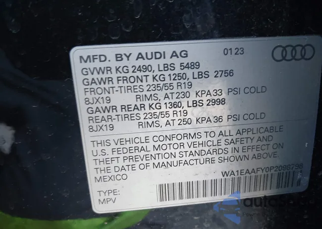 WA1EAAFY0P2098798: 43985798