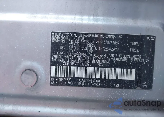 2T3F1RFVXPC380390: 43985843