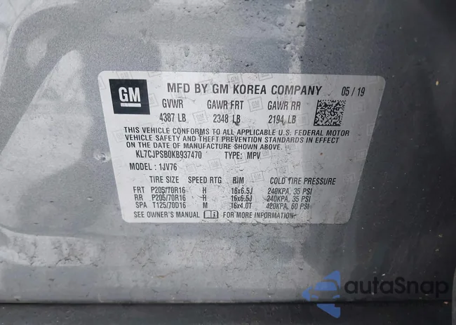 KL7CJPSB0KB937470: 43985906