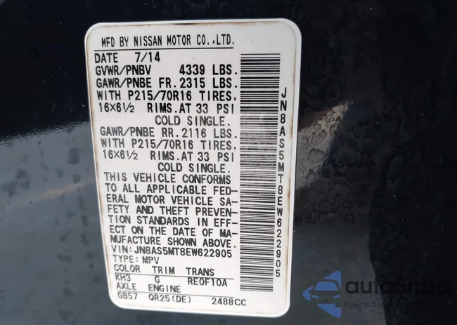 JN8AS5MT8EW622905: 43985912