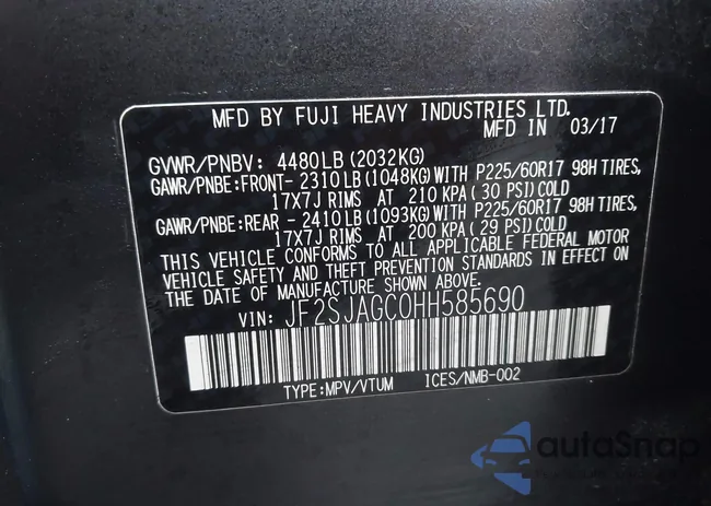 JF2SJAGC0HH585690: 43985960