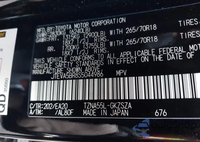 JTEVA5BR8S5044986: 43986004