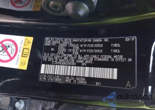 2T2BZMCA9HC085962: 43986087