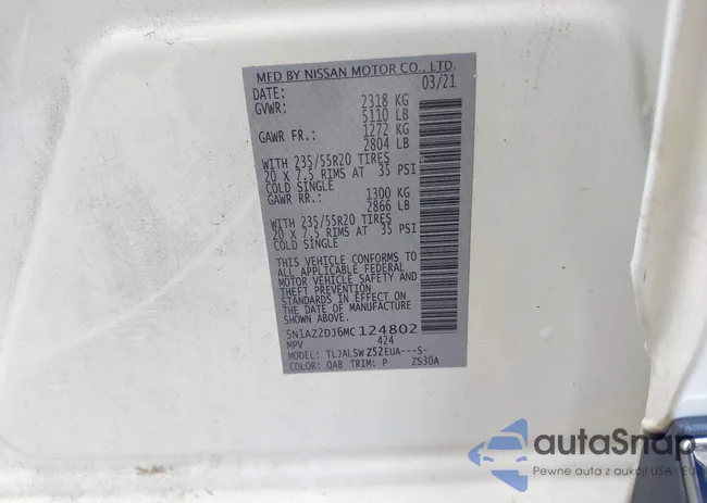 5N1AZ2DJ6MC124802: 43986165